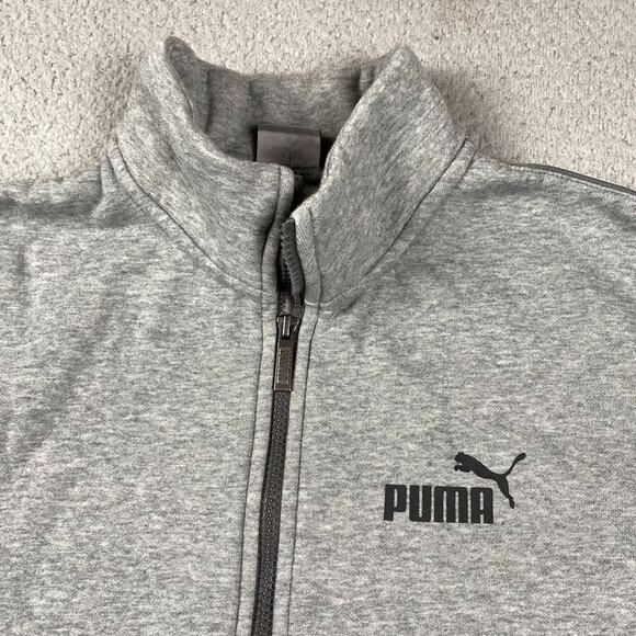Puma Jacket Full Zip Athletic Men's Large Gray - Picture 2 of 11